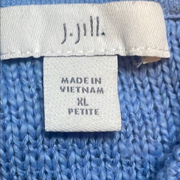 J. Jill Pure Cotton Blue Knit Sweater. XL - Picture 2 of 4